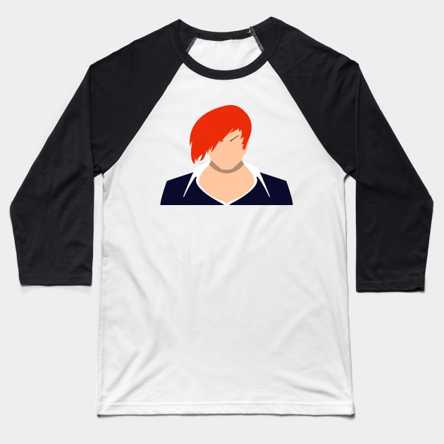 Iori Yagami Vector Baseball T-Shirt by MagicFlounder